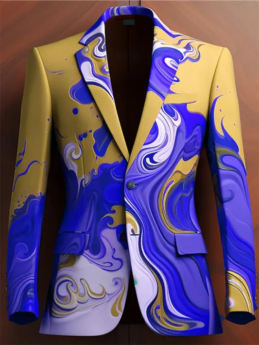 Atlantis Blue Wave Business Casual Blazer Suit Jacket