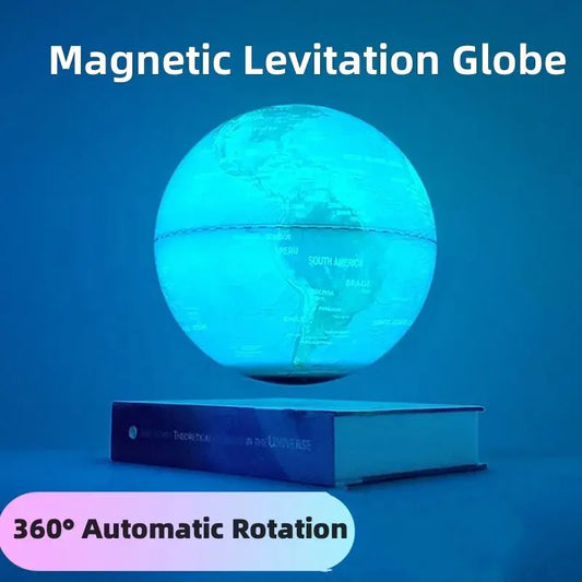 Artic Frost Blue 3D Smart Magnetic Levitation Globe Desk Lamp